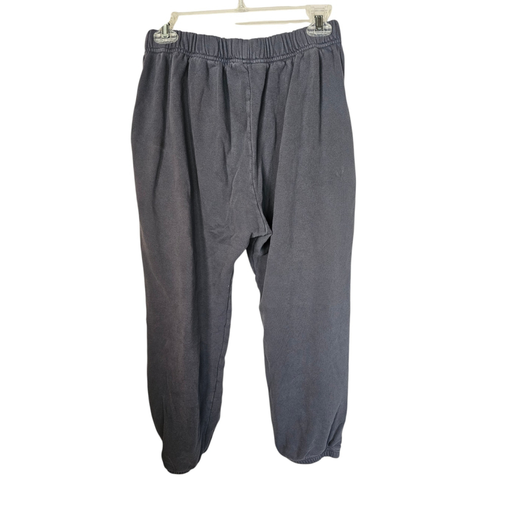 Miou Muse Josie Jogger Pants French Terry Charcoal Grey Smiley Face Size Med EUC - Picture 3 of 5